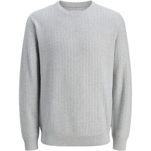 JACK & JONES Jprcctravis Knit Crew Neck, Ljusgrå melange, S JACK & JONES Jprcctravis Knit Crew Neck, Ljusgrå melange, S