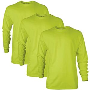 Gildan herr T-shirt Ultra långärmad T-shirt i bomull, stil G2400, Säkerhetsgrönt, S Gildan herr T-shirt Ultra långärmad T-shirt i bomull, stil G2400, Säkerhetsgrönt, S