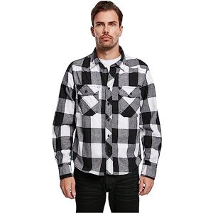 Brandit Carreaux skjorta för män bomull, Weiss-svart, 6XL Brandit Carreaux skjorta för män bomull, Weiss-svart, 6XL