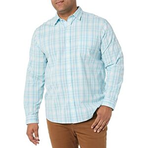 Amazon Essentials långärmad stretchpoplin-skjorta för män, ljusblå vit medium rutig, XX-Large Amazon Essentials långärmad stretchpoplin-skjorta för män, ljusblå vit medium rutig, XX-Large