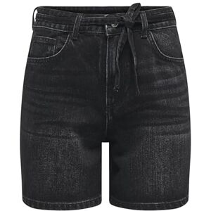 ONLY Damjeans shorts ONLGianna Belted korta jeansbyxor Bermuda med bälte, Svarttvättad, XS ONLY Damjeans shorts ONLGianna Belted korta jeansbyxor Bermuda med bälte, Svarttvättad, XS
