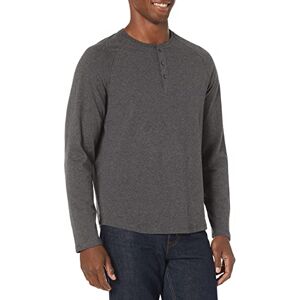 Amazon Essentials Men's Långärmad Henley-skjorta med normal passform (finns i Big & Tall), Kolsvart ljung, L Amazon Essentials Men's Långärmad Henley-skjorta med normal passform (finns i Big & Tall), Kolsvart ljung, L
