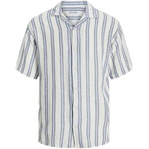 JACK & JONES JJEENZO Stripe Resort Shirt SS SN, Vit, XL JACK & JONES JJEENZO Stripe Resort Shirt SS SN, Vit, XL