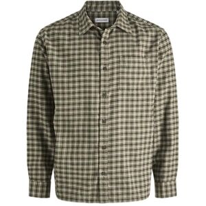 JACK & JONES Jjjames Mini Check Shirt Ls Pls – plus size, Dammig oliv, 5XL JACK & JONES Jjjames Mini Check Shirt Ls Pls – plus size, Dammig oliv, 5XL