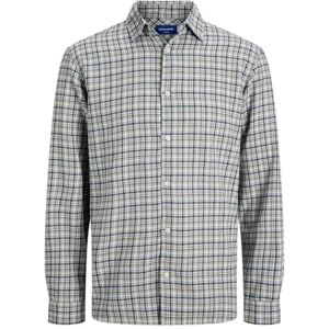 JACK & JONES Jorjoshua Flannel Check Shirt Ls Ln, Skyway, M JACK & JONES Jorjoshua Flannel Check Shirt Ls Ln, Skyway, M