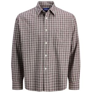 JACK & JONES Jormeadows Oversized Check Shirt Ls, Tibetansk röd, XXL JACK & JONES Jormeadows Oversized Check Shirt Ls, Tibetansk röd, XXL