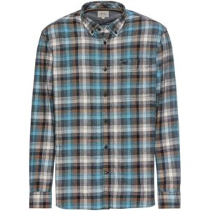 camel active Långärmad herrskjorta med rutmönster, blå grå, XL camel active Långärmad herrskjorta med rutmönster, blå grå, XL