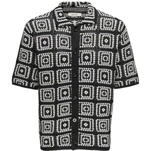 Only & Sons Onsbart Rlx 5 Ss Shirt Knit, svart, L Only & Sons Onsbart Rlx 5 Ss Shirt Knit, svart, L