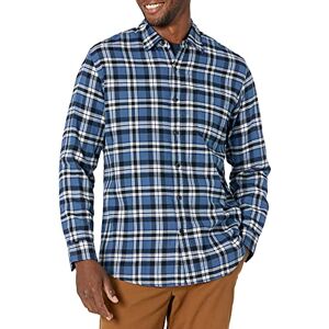Amazon Essentials Men's Långärmad flanellskjorta (finns i Big & Tall), Blå Vit Rutig, S Amazon Essentials Men's Långärmad flanellskjorta (finns i Big & Tall), Blå Vit Rutig, S