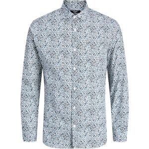 JACK & JONES Jprblablackpool Stretch AOP Ls Shirt Sn, Goblin Blue, XXL JACK & JONES Jprblablackpool Stretch AOP Ls Shirt Sn, Goblin Blue, XXL