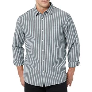 Amazon Essentials långärmad t-shirt med normal passform, poplin-tröja, marinblå rand, X-Large Amazon Essentials långärmad t-shirt med normal passform, poplin-tröja, marinblå rand, X-Large