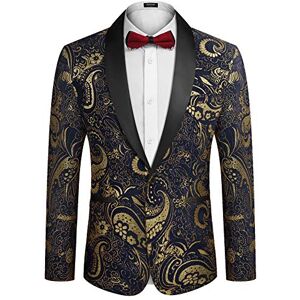 COOFANDY Men's Floral Tuxedo Jacket Luxury Embroidered Wedding Blazer Dress Suit for Party Dinner Black COOFANDY Men's Floral Tuxedo Jacket Luxury Embroidered Wedding Blazer Dress Suit for Party Dinner Black
