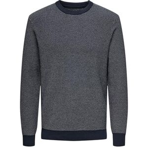 Only & Sons Onsmorgan Reg 12 Structure Crew Knit, marinblå blazer, XXL Only & Sons Onsmorgan Reg 12 Structure Crew Knit, marinblå blazer, XXL