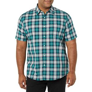 Amazon Essentials kortärmad stretch poplin-skjorta för män (finns i stora och långa), blågrön blå vit rutig, medium Amazon Essentials kortärmad stretch poplin-skjorta för män (finns i stora och långa), blågrön blå vit rutig, medium
