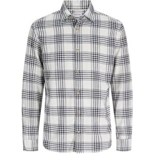JACK & JONES Jjedover Check Shirt Ls Sn, Vit, S JACK & JONES Jjedover Check Shirt Ls Sn, Vit, S