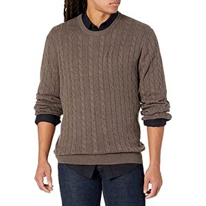 Amazon Essentials herr Crewneck kabel bomullströja, brun ljung, XX-Large Amazon Essentials herr Crewneck kabel bomullströja, brun ljung, XX-Large