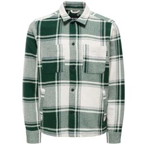 Only & Sons Onsmace Ovr Ls Check Shirt långärmad tröja, Vintermossa, S Only & Sons Onsmace Ovr Ls Check Shirt långärmad tröja, Vintermossa, S