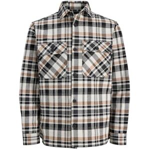 JACK & JONES Jprrayle Melange Check L/S Overshirt Sn, Vit, XS JACK & JONES Jprrayle Melange Check L/S Overshirt Sn, Vit, XS