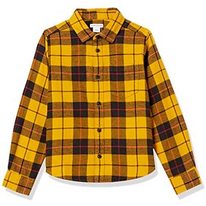 Amazon Essentials Småbarn Pojkar Flanell Button Down-skjorta, Gul Rutig, 2T Amazon Essentials Småbarn Pojkar Flanell Button Down-skjorta, Gul Rutig, 2T