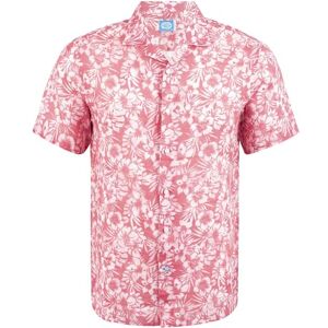 Panareha Hawaiiansk blommig linne aloha skjorta Maui röd (M), 104x98/264x248, M Panareha Hawaiiansk blommig linne aloha skjorta Maui röd (M), 104x98/264x248, M