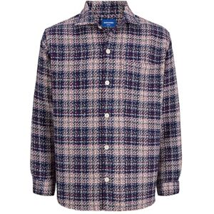 JACK & JONES Jorgreene Thread Check Overshirt Ls, Ocean Cavern, L JACK & JONES Jorgreene Thread Check Overshirt Ls, Ocean Cavern, L