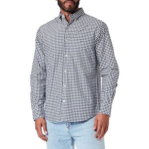 GANT Herr REG POPLIN Gingham-skjorta klassisk skjorta, svart, standard, svart, 4XL GANT Herr REG POPLIN Gingham-skjorta klassisk skjorta, svart, standard, svart, 4XL