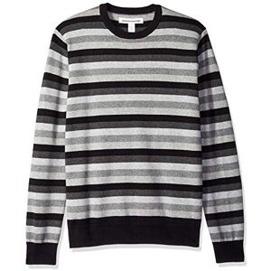 Amazon Essentials Men's Tröja med rund hals (finns i Big & Tall), Svart grå rand, XS Amazon Essentials Men's Tröja med rund hals (finns i Big & Tall), Svart grå rand, XS