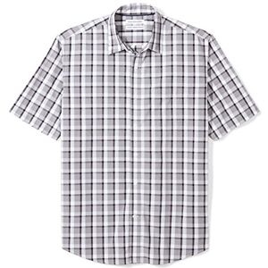 Amazon Essentials Men's Kortärmad poplinskjorta med normal passform, Svart Grå Rutig, L Amazon Essentials Men's Kortärmad poplinskjorta med normal passform, Svart Grå Rutig, L