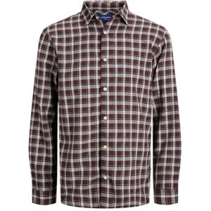 JACK & JONES Jorjoshua Flannel Check Shirt Ls Ln, Djup mahogny, L JACK & JONES Jorjoshua Flannel Check Shirt Ls Ln, Djup mahogny, L