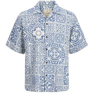 JACK & JONES Herr Jprblutristan Print Resort S/S skjorta, Tyst harbor, XL JACK & JONES Herr Jprblutristan Print Resort S/S skjorta, Tyst harbor, XL