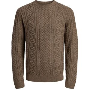 JACK & JONES Jprblusean Knit Cable Crew Neck Sn, maltboll, S JACK & JONES Jprblusean Knit Cable Crew Neck Sn, maltboll, S