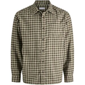 JACK & JONES Jjjames Mini Check Shirt Ls Pls – plus size, Dammig oliv, 4XL JACK & JONES Jjjames Mini Check Shirt Ls Pls – plus size, Dammig oliv, 4XL