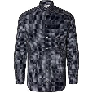 SELECTED HOMME SELETED HOMME Herr Slhslimethan AOP skjorta Ls Noos skjorta, Navy Blazer/Aop: geo, S SELECTED HOMME SELETED HOMME Herr Slhslimethan AOP skjorta Ls Noos skjorta, Navy Blazer/Aop: geo, S