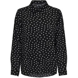 ONLY Onlnova Life Vis L/S New Grace Shirt, svart, S ONLY Onlnova Life Vis L/S New Grace Shirt, svart, S