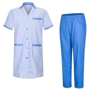 MISEMIYA Unisex jacka och byxor sanitära uniformer sanitär 8178, Bata Laboratorio T8162-4 Celetes, XL MISEMIYA Unisex jacka och byxor sanitära uniformer sanitär 8178, Bata Laboratorio T8162-4 Celetes, XL