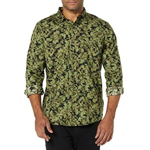 Amazon Essentials mäns Slim-Fit långärmad tvåficksbruksskjorta (tidigare Goodthreads), grönt kamouflage-tryck, medium Amazon Essentials mäns Slim-Fit långärmad tvåficksbruksskjorta (tidigare Goodthreads), grönt kamouflage-tryck, medium