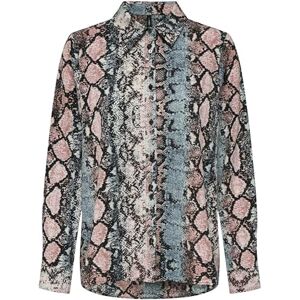 ONLY Onlnova Life Vis L/S New Grace Shirt, Amber blå, S ONLY Onlnova Life Vis L/S New Grace Shirt, Amber blå, S