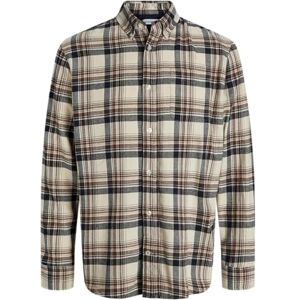 JACK & JONES Jjeclassic Flannel Check Shirt Ls Sn, Antik vit, XL JACK & JONES Jjeclassic Flannel Check Shirt Ls Sn, Antik vit, XL