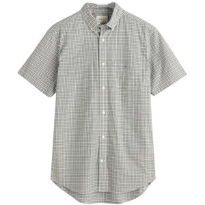 GANT REG POPLIN Microcheck SS skjorta, milky matcha, S GANT REG POPLIN Microcheck SS skjorta, milky matcha, S