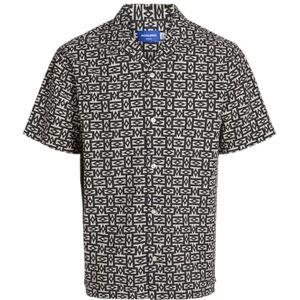 JACK & JONES JORLUKE Seersucker Resort Shirt SS LN, svart, XS JACK & JONES JORLUKE Seersucker Resort Shirt SS LN, svart, XS