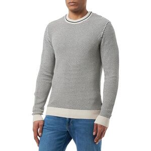 CASUAL FRIDAY Herr Cfkarl Crew Neck Structured Knit Tröja, 135304/ljus sand, S CASUAL FRIDAY Herr Cfkarl Crew Neck Structured Knit Tröja, 135304/ljus sand, S