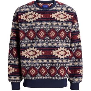 JACK & JONES Joreddie Teddy Crew Neck T25, marinblå blazer, S JACK & JONES Joreddie Teddy Crew Neck T25, marinblå blazer, S