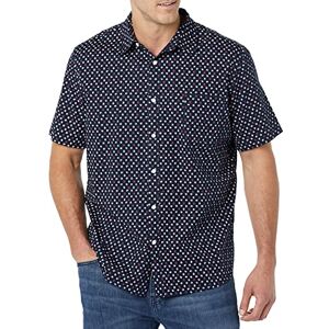 Amazon Essentials kortärmad stretch-poplin-skjorta för män (finns i stora och långa), marinblå rosor, XX-Large Amazon Essentials kortärmad stretch-poplin-skjorta för män (finns i stora och långa), marinblå rosor, XX-Large
