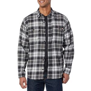 Dickies Herr flexibel långärmad flanellskjorta med knappar, Fönsterpanel flerfärgad svart/kol/vit, S Dickies Herr flexibel långärmad flanellskjorta med knappar, Fönsterpanel flerfärgad svart/kol/vit, S