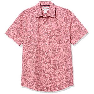 Amazon Essentials mäns normal passform kortärmad poplin-skjorta, tvättade röda rosor, medium Amazon Essentials mäns normal passform kortärmad poplin-skjorta, tvättade röda rosor, medium