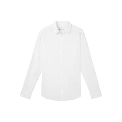 TOM TAILOR herrskjorta, 36039 – vit prickdesign, XL TOM TAILOR herrskjorta, 36039 – vit prickdesign, XL