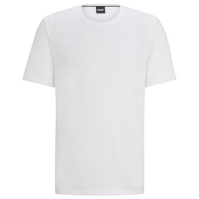 Boss Herr T-Shirt Mix & Match med logotyp, vit100, XL Boss Herr T-Shirt Mix & Match med logotyp, vit100, XL