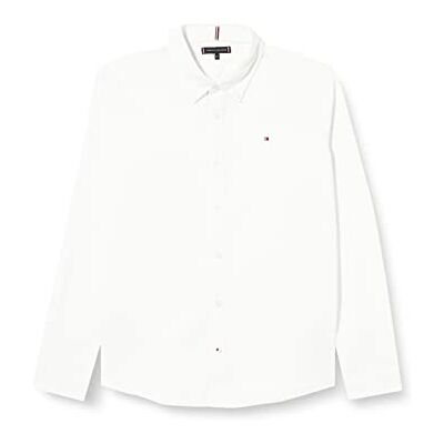 Tommy Hilfiger Unisex Oxford-skjorta, Vit, 18 mesi Tommy Hilfiger Unisex Oxford-skjorta, Vit, 18 mesi