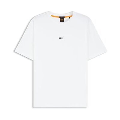 Boss Tchup T-shirt för män, Vit 100, L Boss Tchup T-shirt för män, Vit 100, L