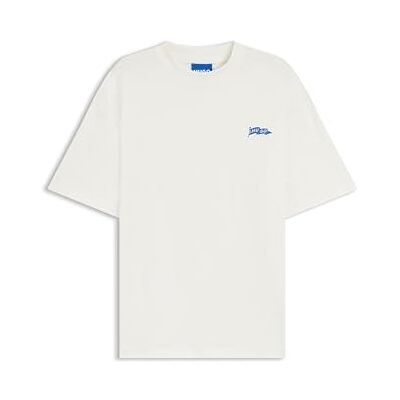HUGO T-shirt för män, Öppen vit 121, XL HUGO T-shirt för män, Öppen vit 121, XL